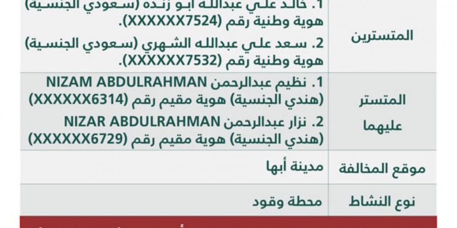 بالأسماء .. "التجارة" تٌشهر بمواطنين  ومقيمين في أبها.. وتكشف عن مخالفتهم والعقوبات الصادرة بحقهم