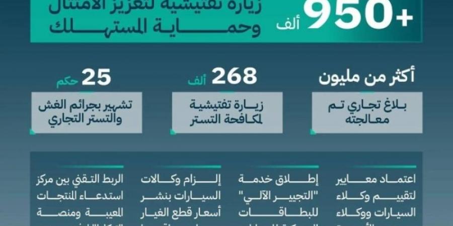 التجارة: 950 ألف زيارة تفتيشية لحماية المستهلك خلال العام 2024